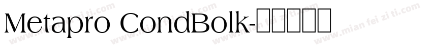 Metapro CondBolk字体转换